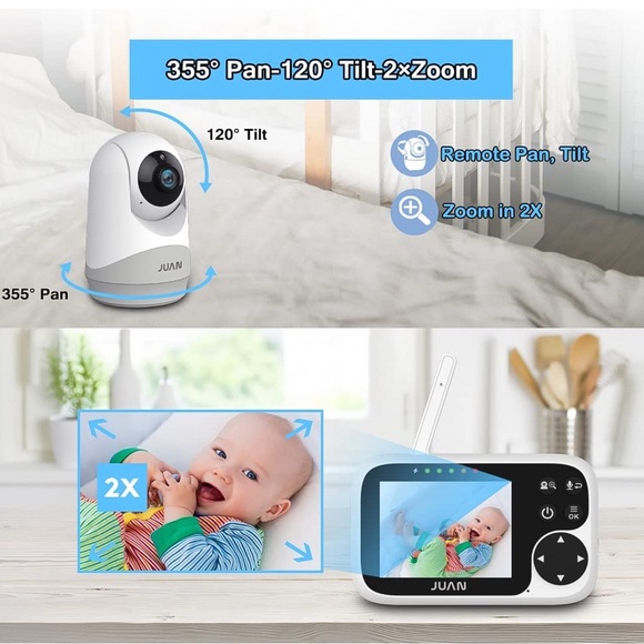 Baby/Pet/Surveillance Camera w/ 5” LCD Color Monitor, No Wi-Fi or App Needed - Picture 3 of 8
